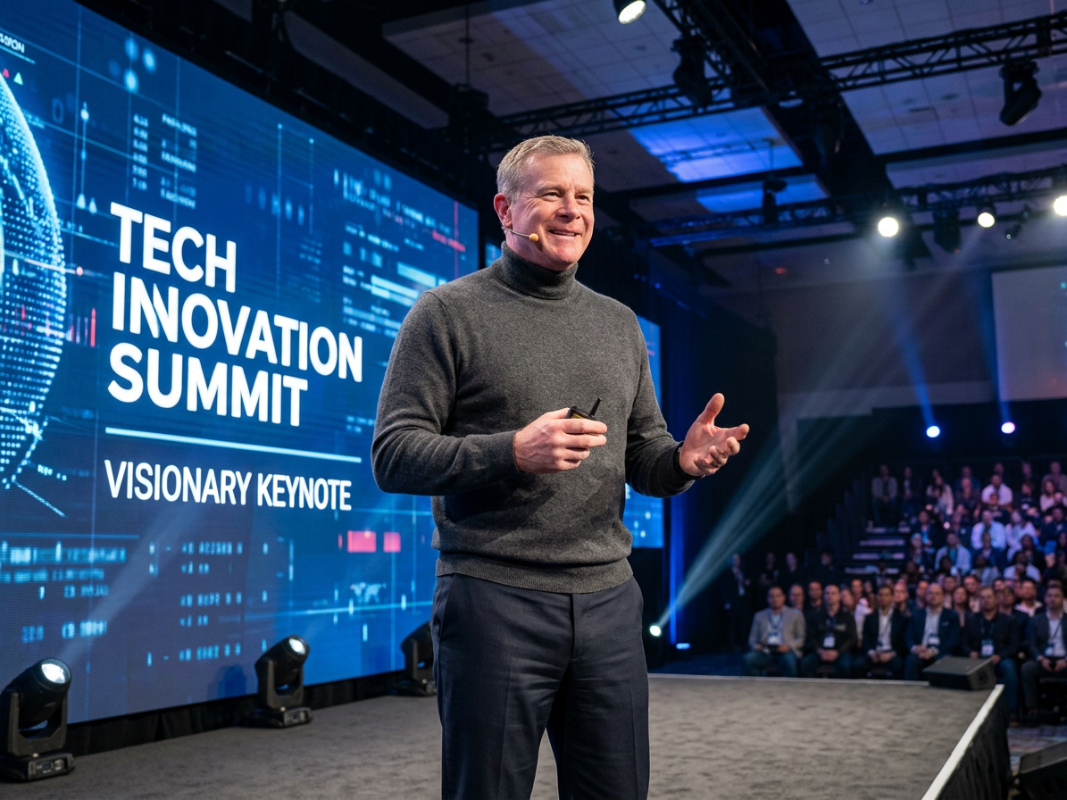 George Kosch, CEO of Worldprofit, presenting live on stage